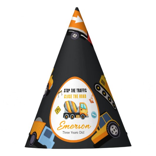 Geburtstagspartei Baugewerbe Partyhütchen (Vorderseite)