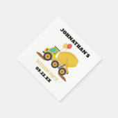 Geburtstagspartei Baugewerbe Serviette (Ecke)