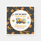 Geburtstagspartei Baugewerbe Serviette (Vorderseite)