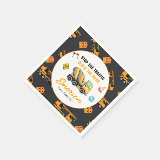 Geburtstagspartei Baugewerbe Serviette (Ecke)