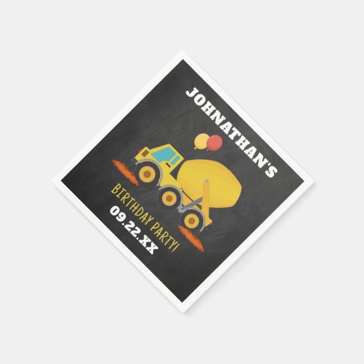 Geburtstagspartei Baugewerbe Serviette (Ecke)