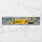 Geburtstagspartei Baugewerbe Wasserflaschenetikett (Einzelnes Label)