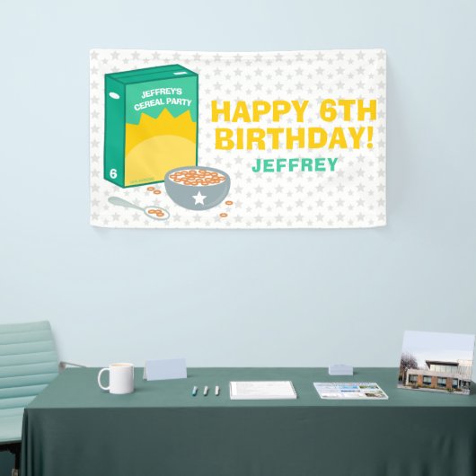 Geburtstagspartei Cerealien Banner (Messeveranstaltung)