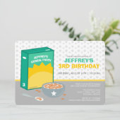 Geburtstagspartei Cerealien Einladung (Stehend Vorderseite)