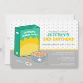 Geburtstagspartei Cerealien Einladung (Vorderseite)