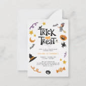 Geburtstagspartei der Halloween-Monster Mitteilungskarte (Vorderseite)