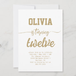 Geburtstagspartei der Minimalistischen Goldfohlen- Einladung