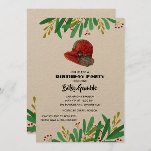 Geburtstagspartei der Vintagen Lady Einladung