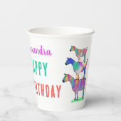 Geburtstagspartei der Ziegenfarm Pappbecher (Rückseite)