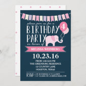 Geburtstagspartei des benutzerdefinierten Alters E Einladung (Vorne/Hinten)