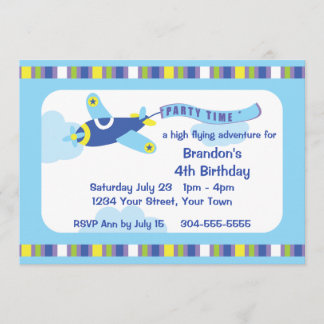 Geburtstagspartei des Flugzeugs Einladung
