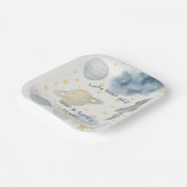 Geburtstagspartei des Kosmischen Weltraums | Raket Pappteller (Gewinkelt)