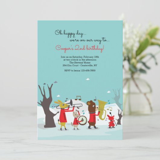 Geburtstagspartei des Marinemarktes Einladung (Stehend Vorderseite)