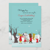 Geburtstagspartei des Marinemarktes Einladung (Vorne/Hinten)