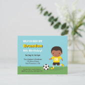 Geburtstagspartei des niedlichen Afroamerikaners B Einladung (Stehend Vorderseite)