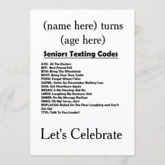 **GEBURTSTAGSPARTEI DES SENIORS** EINLADUNG (HINZU