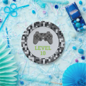 Geburtstagspartei des Video Game Level Up Controll Pappteller (Party)