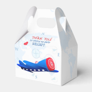 Geburtstagspartei des Vintagen Flugzeugs Aviator Geschenkschachtel