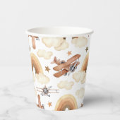 Geburtstagspartei des Vintagen Flugzeugs Pappbecher (Vorderseite)