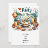 Geburtstagspartei Einladung (Vorne/Hinten)