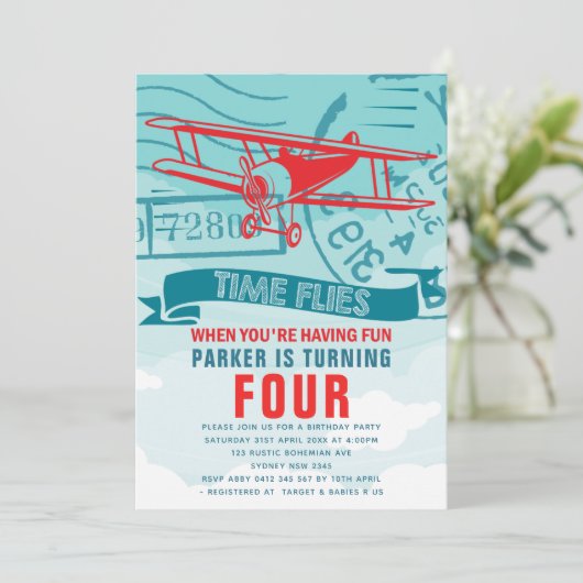 Geburtstagspartei Einladung (Stehend Vorderseite)