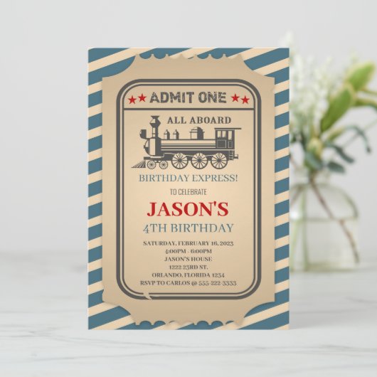 Geburtstagspartei Einladung (Stehend Vorderseite)