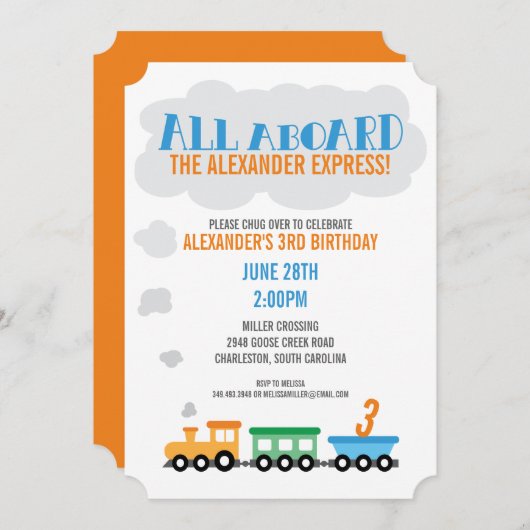 Geburtstagspartei Einladung (Vorne/Hinten)