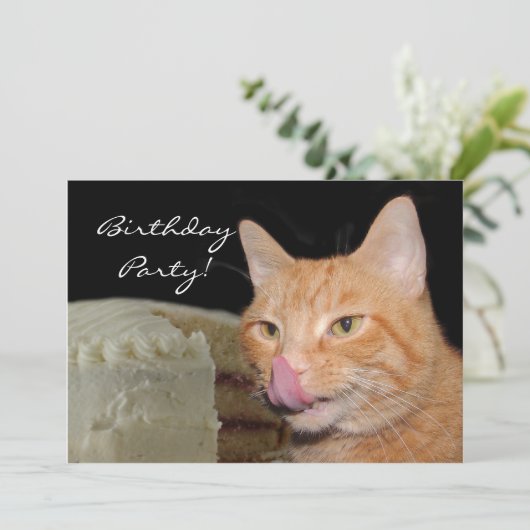 Geburtstagspartei Einladung (Stehend Vorderseite)