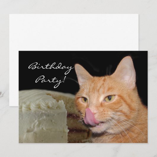 Geburtstagspartei Einladung (Vorne/Hinten)