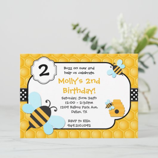 Geburtstagspartei Einladung (Stehend Vorderseite)