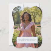 Geburtstagspartei Einladung jedes Alters weiße Blu (Rückseite)