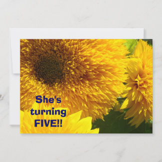GEBURTSTAGSPARTEI! Einladungen Sonnenblumen glückl