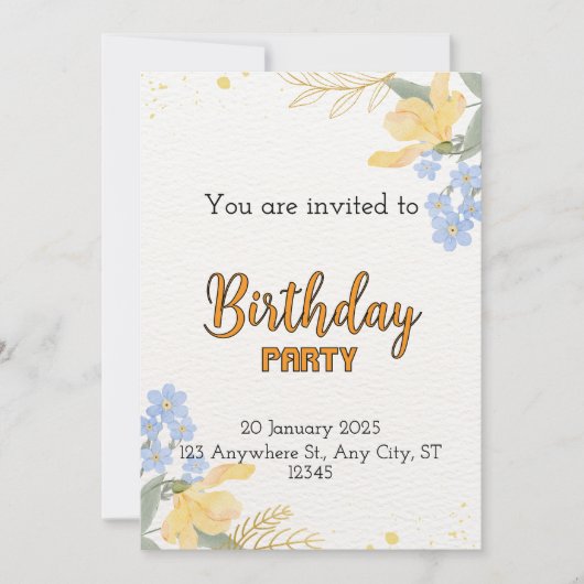 Geburtstagspartei Feiertagskarte (Vorderseite)