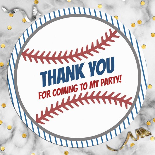 Geburtstagspartei für Baseball-Sticker Runder Aufkleber