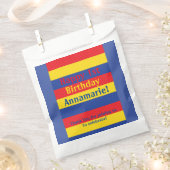 Geburtstagspartei für Primärfarben Geschenktütchen (Ausgeschnitten)