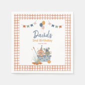 Geburtstagspartei für Tierfreunde Serviette (Vorderseite)