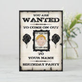 Geburtstagspartei Gewollt Einladungen (Stehend Vorderseite)