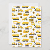 Geburtstagspartei im Baugewerbe Einladung (Rückseite)