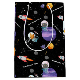 Geburtstagspartei im Weltraum, benutzerdefinierter Mittlere Geschenktüte