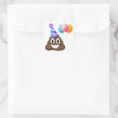 Geburtstagspartei Kacke Emoji Sticker (Tasche)