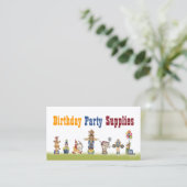Geburtstagspartei liefert Dekorationsgeschirr Visitenkarte (Stehend Vorderseite)
