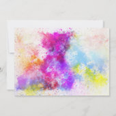 Geburtstagspartei mit Farblauf Einladung (Rückseite)