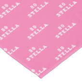 Geburtstagspartei Name Rosa Modernes Muster Tischdecke (Schrägansicht)