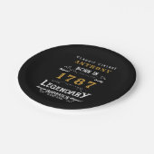 Geburtstagspartei Name und Jahr hinzufügen Pappteller (Schrägansicht)