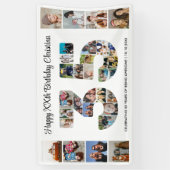 Geburtstagspartei Nr. 35 FotoCollage Banner (Vertikal)