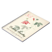 Geburtstagspartei Passiflora Custom Gästebuch Notizblock (Linke Seite)