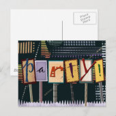 Geburtstagspartei Postkarte (Vorne/Hinten)