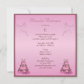 Geburtstagspartei Princess Cake Einladung (Rückseite)