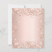 Geburtstagspartei Rose Gold Diamant Foto Einladung (Rückseite)