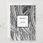 Geburtstagspartei Schwarz-weiße Abstrakte Einladun Einladung (Rückseite)